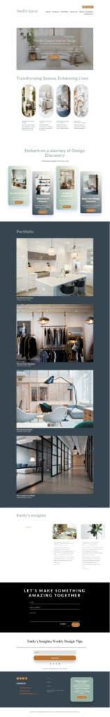 Interior Design Home page